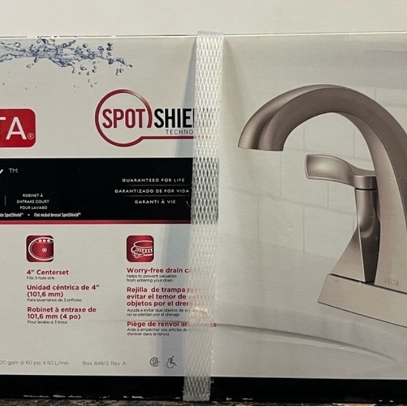 Delta EVERLY 25741LF-SP 2-Handle Bathroom Faucet SpotShield Brushed Nickel NEW - Picture 11 of 11